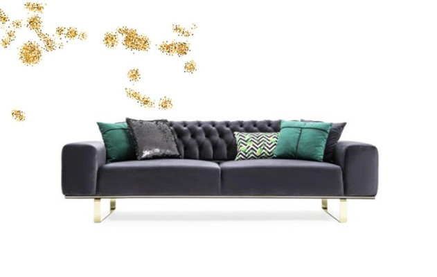 Modern Sofa 4 Seat Design Living room Upholstery Wood Upholstery Modern Luxury