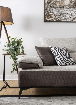 Luxury Three Seater Modern Couch Furniture Gray Couches Classic Sofas Fabric Textile