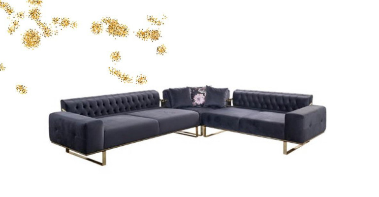 Corner sofa Couch Upholstery Furniture Suite Chesterfield Corner suite Sofa Fabric