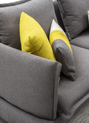 Gray Chesterfield Upholstered Sofa Sofa Corner sofa Suite Upholstery Luxury Corner Sofas