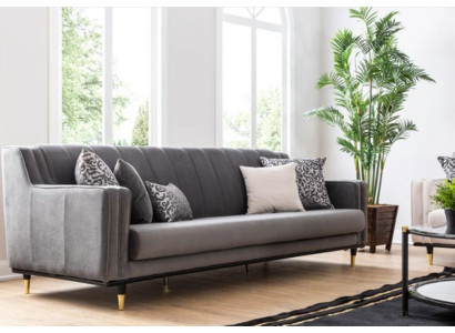 Classic Gray Sofa 3 Seat Sofas Seat Design Couch Three Seater Luxury Furniture Style