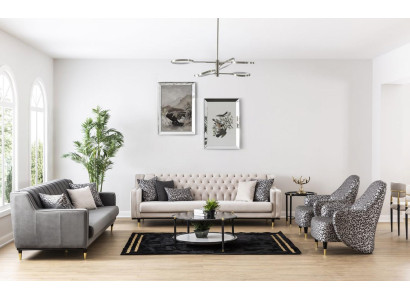 Luxury Suite Set 5-piece sofa set 3+3+1+1 seater coffee table sofa armchair