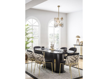 Dining room Dining table Chair 6x Chairs Table Tables Metal Ess Group Set 7pcs. new
