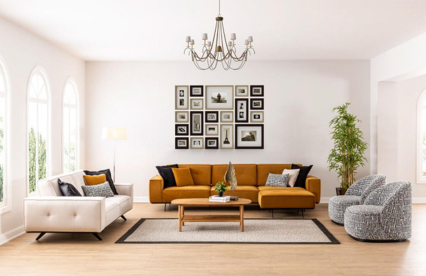 Sofa Couch Four Seater Furniture Couches Upholstery Sofas Textile Fabric Furnishings