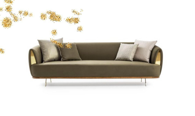 Luxury Sofa 3-Seater Fabric Living room Modern Design Sofas Upholstery Couches