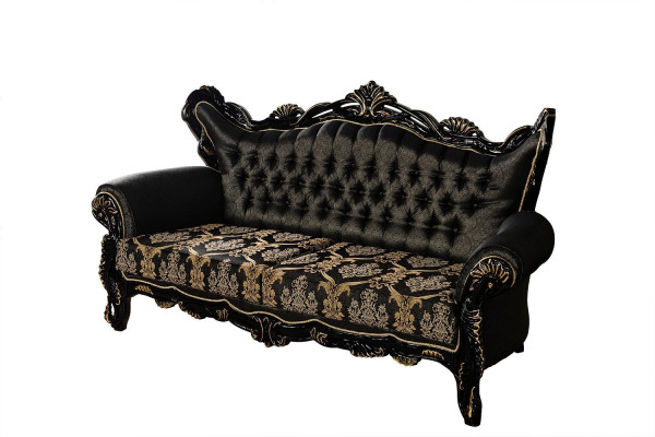 Chesterfield Baroque Three Seater Couch Couches Fabric Gold Sofa Furniture