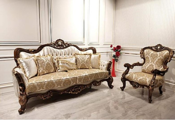 Classic Sofa set Living room Sofa Couch Furniture Furnishings 3+1 Seat