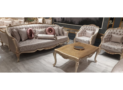 Chesterfield Baroque Three Seater Couch Upholstery Furniture French Furnishings