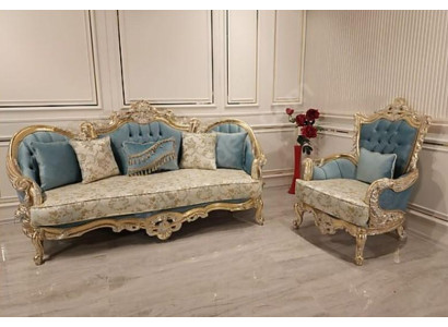 Living room Sofa set Classic Sofa Couch Furniture Furnishings 3+1 Seater