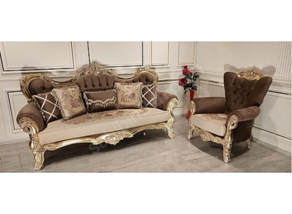 Classic Sofa set Couch Living room Furniture Furnishings 3+1 Seat Sofa