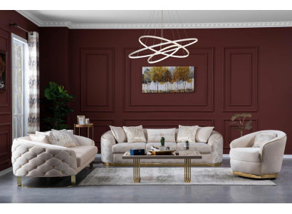 Luxury Hotel Furnishings Sofa set Couch Set Upholstery Furniture 3pcs.