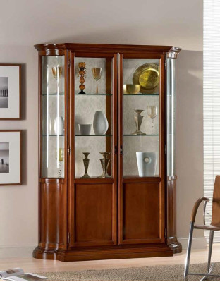 Luxury Wood Display case Sideboard Design Cabinets Brown Italian Furniture Wardrobe new