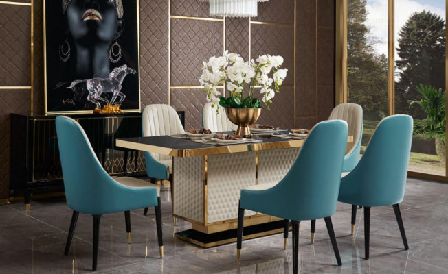 Dining table Design Table stainless steel Modern Dining room Living room Kitchen