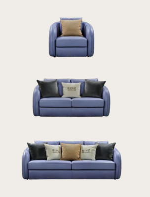 Luxury Living room Furniture Sofa set Leather Sofa Couch Upholstery Set Design
