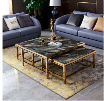 Double Coffee table Coffee table Side table Design Living room table Tables