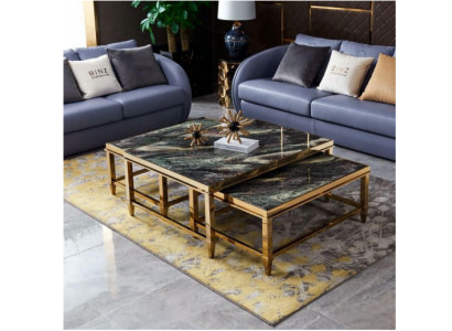 Double Coffee table Coffee table Side table Design Living room table Tables