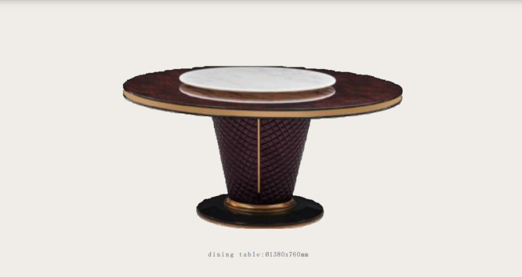 Design Dining table Round Table 6 Chairs Dining room Set Suite Chair Group