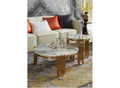 Set 2x Coffee table Coffee table Side table Designer decorative living room table