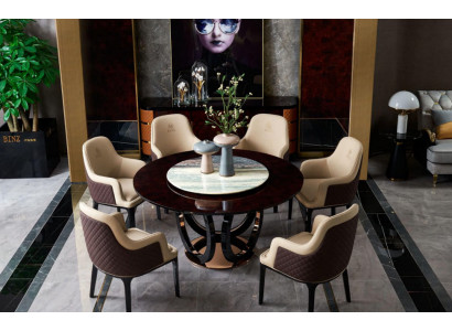 Design Wood Table Round Dining table Round Dining Tables 150cm luxury class