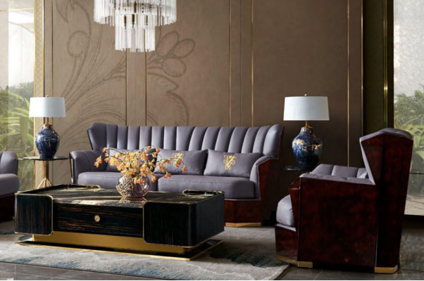 Complete Set Sofa set 321 Seater Coffee table Designer Modern Leather Sofa