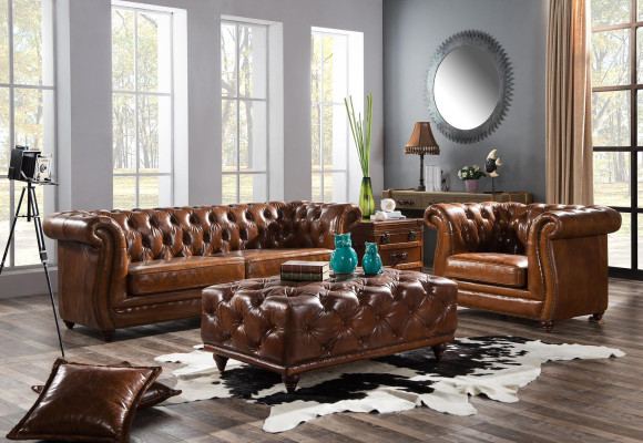 Sofa set Couch Upholstery Classic 3+1 Seater Set Design Sofas Upholstery Leather new