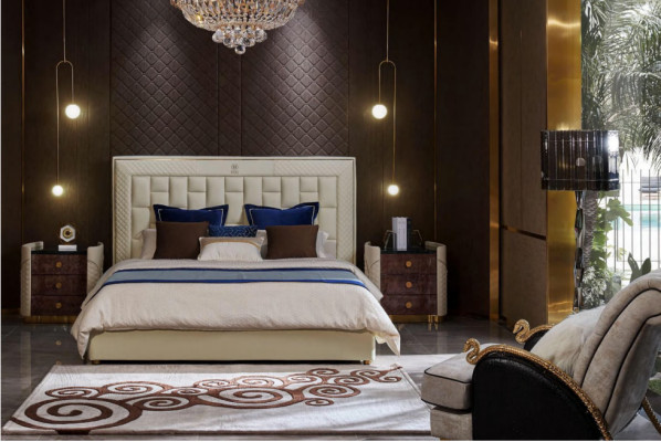 Design Leather Bed Luxury Upholstery Beds Double Modern Marriage 180x200