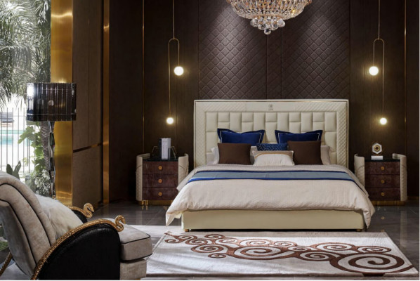 Design Leather Bed Luxury Upholstery Beds Double Modern Marriage 180x200