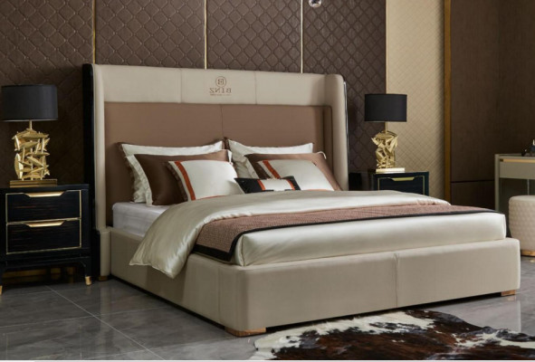 Bed Bedroom Set Design Furniture Luxury Beds 2x Bedside table 3-piece Bed frame