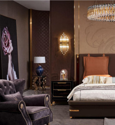 Bed Upholstery Design Luxury Metal Double Beds Marriage Sleep Room Leather