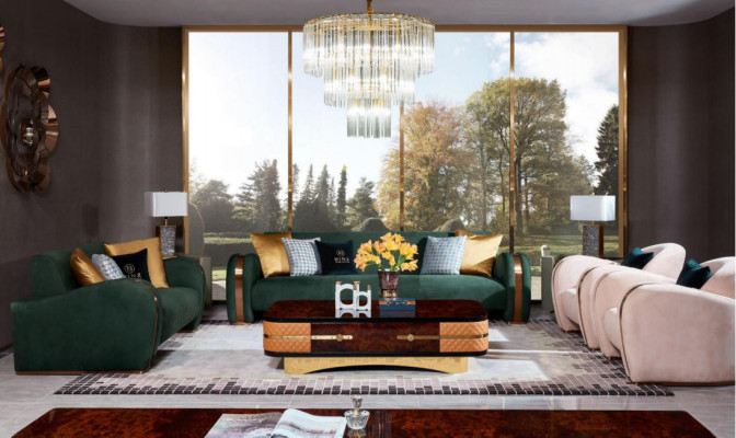 Luxury Furniture Sofa set Couch Sofa Upholstery Coffee table Sofas Suite