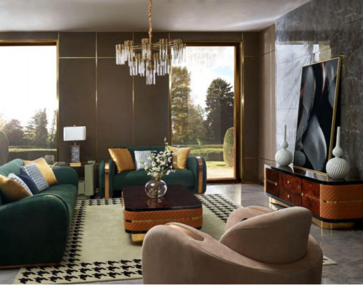 Luxury Furniture Sofa set Couch Sofa Upholstery Coffee table Sofas Suite