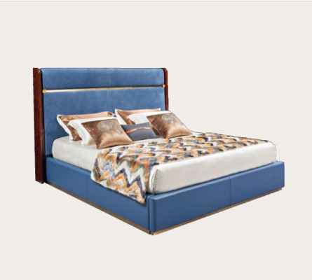 Classic s Bed frame Leather Bed Blue e Luxury Beds Bedroom Furniture