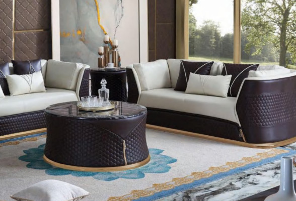 Designer Coffee table Side table Sofa Living room Table Furniture Round