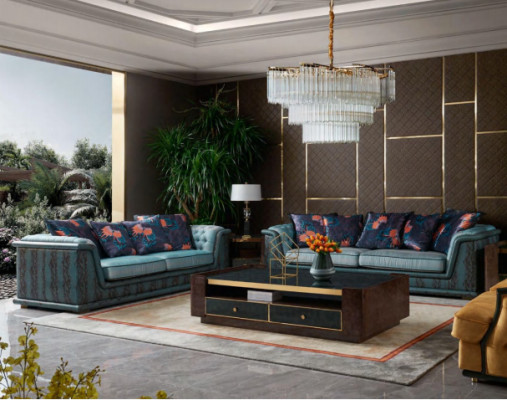 Three Seater Couch Upholstery Design Sofa Modern 3 Seater Sofas Room Furniture Blue Seat