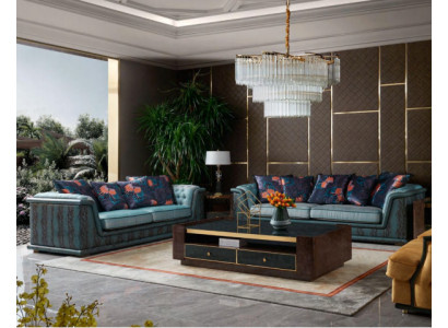 Three Seater Couch Upholstery Design Sofa Modern 3 Seater Sofas Room Furniture Blue Seat