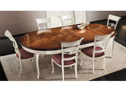 Complete Set Dining table 6x Chairs Dining room Set Ess Group Wood Table Tables 7pcs