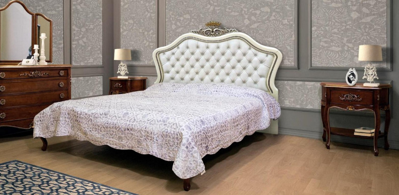 Classic s Bed Luxury Furniture Beds Bedroom Furnishings Bedside table 2x 3pcs.