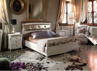 Design Bedroom Furniture Double bed Solid wood Vaccari cav giovanni Furniture new