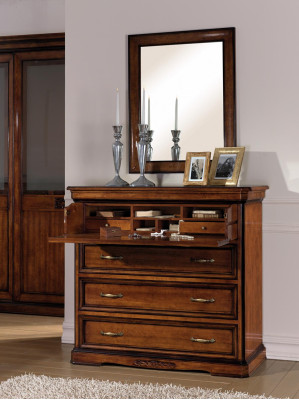 Chest of drawers Mirror Modern Chests of drawers Wood Design 2 pcs. Bedroom Suite new Set