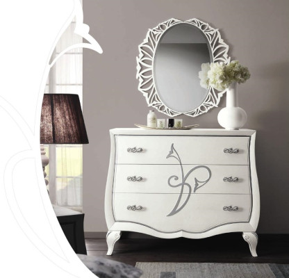 Chest of drawers Mirror Chests of drawers Wardrobe Luxury Shelf Console Furniture Group new Set 2pcs.