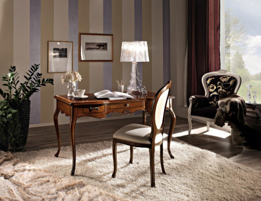 Designer Desk Chair Office Set Italian Furniture Secretary Armchair 2-piece.