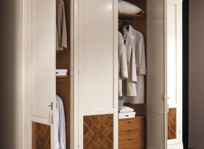 Wardrobe Real wood Wardrobe Solid Bedroom Furniture Italy wooden cabinet
