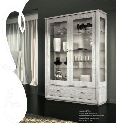 Luxury Shop Window Display Case Vitrines Glass Wardrobe Modern Wood Gray Shelf Furniture