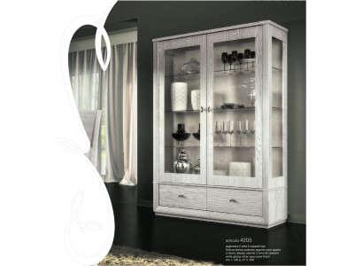 Luxury Shop Window Display Case Vitrines Glass Wardrobe Modern Wood Gray Shelf Furniture
