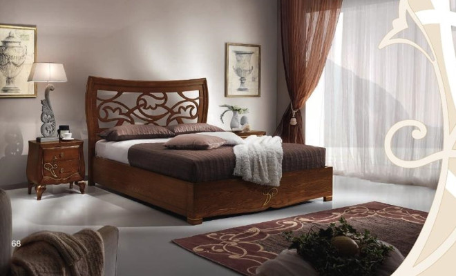 Bedroom Bed Bedside table Beds Suite Wood Bed Frame Luxury new Set 3pcs.
