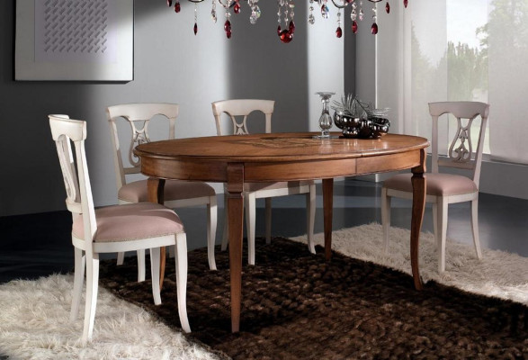 Complete Set Dining table 4x Chairs Dining room Set Ess Group Wood Table Tables 5pcs