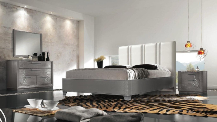 Bedroom Bed Bedside table Beds Group Double beds Bed frame set 3 pieces. new