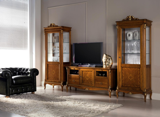Living room 2x Display case Living room Cabinets Design tv Modern showcase set 3 pieces