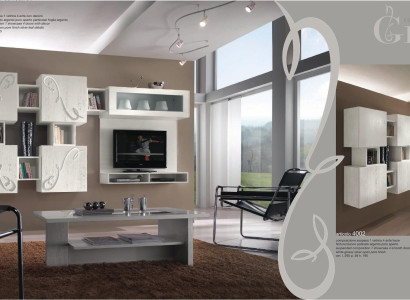 Wall unit Wall cabinet Shelf Living room Wood Cabinets Display case Wall Shelves Italy