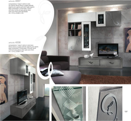 TV-cabinet wall cabinet Shelf Living room tv Wood Cabinets Display case Wall Shelves Italy new